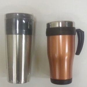 Travel Mug Thermos Pair - 2 Thermal Mugs Hot/Cold
